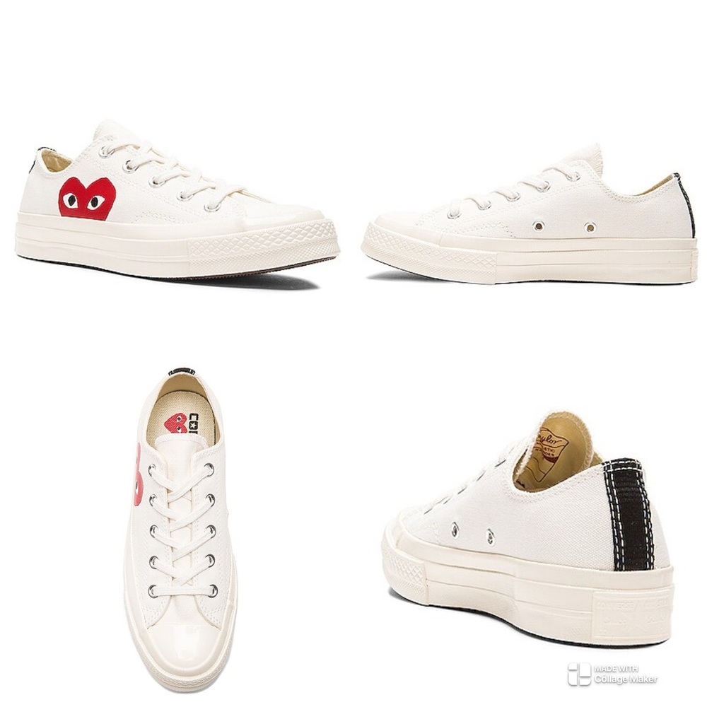 Comme des Garçons Off-White Converse Low Top Sneakers Men Size 9 (oversized) - Picture 10 of 15